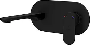 Смеситель для раковины из стены Jaquar Opal Prime чёрный матовый OPP-BLM-15233NKPM, 1