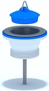 Выпуск для раковины с решеткой и пробкой Ани Пласт полированная сталь M205 Выпуск для раковины с решеткой и пробкой Ани Пласт полированная сталь M205, 1