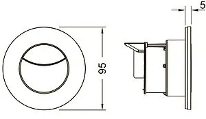 Пневматический дистанционный привод смыва TECEflushpoint 9240981 белый глянцевый Пневматический дистанционный привод смыва TECEflushpoint 9240981 белый глянцевый, 2