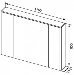 Шкаф-зеркало Aquanet Орлеан 120 L белый 00203976, 2
