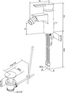 Смеситель для биде Am.Pm Tender хром F4783100, 2
