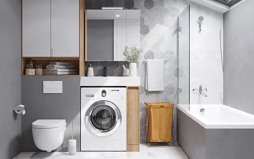 Тумба под умывальник напольная без фасада Aquaton Лондри 20 дуб сантана 1A267101LH0C0