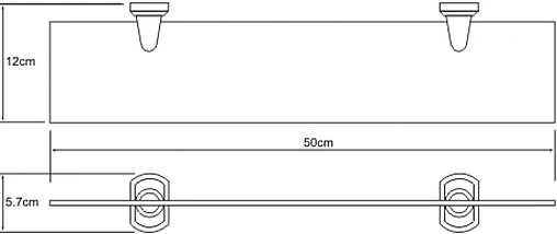 Полка Wasserkraft Oder хром 3024 Полка Wasserkraft Oder хром 3024