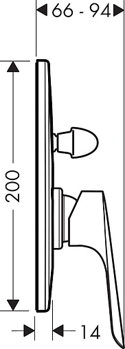 Смеситель для ванны скрытого монтажа Hansgrohe Logis E хром 71408000
