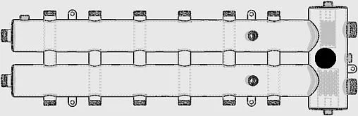 Распределительный коллектор 7 контуров с гидрострелкой 1¼&quot;н x 1&quot;н Север-R-М7 1945072