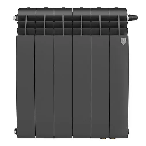 Радиатор биметаллический 6 секций нижнее правое подключение Royal Thermo Biliner 500 VR80 Noir Sable RTBNSVR8050006 Радиатор биметаллический 6 секций нижнее правое подключение Royal Thermo Biliner 500 VR80 Noir Sable RTBNSVR8050006