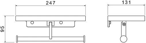 Держатель туалетной бумаги Aquatek Европа чёрный матовый AQ4919MB