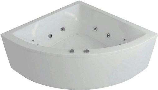 Ванна акриловая с гидромассажем Aquatek Юпитер 150х150 с фронтальной панелью, с каркасом (разборный), с гидромассажем (пневмоуправление) UPT150-0000005