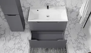 Тумба под умывальник подвесная Raval Wector 80 антрацит Wct.01.80/P/A/MD, 4
