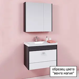 Шкаф-пенал подвесной Aqwella Commandor 30 белый/венге магия Kom.05.03/VM Шкаф-пенал подвесной Aqwella Commandor 30 белый/венге магия Kom.05.03/VM, 2