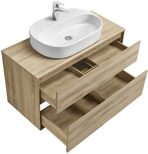 Тумба-умывальник подвесная Aquaton Либерти 100 дуб эльвезия 1A2796K5LYC70