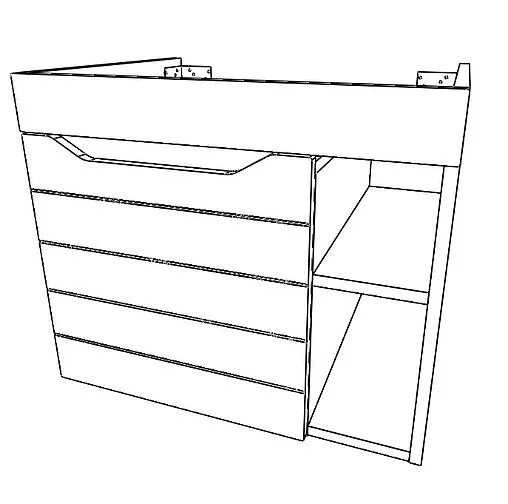 Тумба под умывальник подвесная Айсберг Absolute 60 белый DA6703T