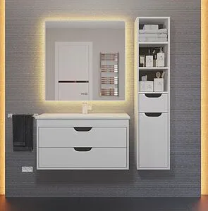 Тумба под умывальник подвесная Uperwood UPD Modul 75 белый с графитовыми вставками 2930205355 Тумба под умывальник подвесная Uperwood UPD Modul 75 белый с графитовыми вставками 2930205355, 5