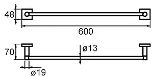 Полотенцедержатель Milardo Amur хром AMUSM10M49, 2