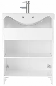 Тумба-умывальник напольный Домино Rich 60 белое дерево DR6016T+4640021061268, 5
