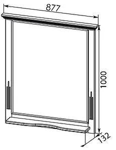 Зеркало Aquanet Лагуна 85 белый 00175305 Зеркало Aquanet Лагуна 85 белый 00175305, 2
