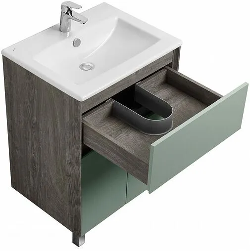 Тумба под умывальник Aquaton Форест 60 дуб рошелье/сумеречный голубой 1A278201FR9C0