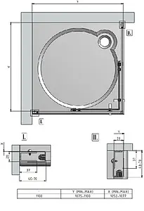 Душевая дверь 1100мм прозрачное стекло Roltechnik Exclusive Line ECS2/1100 black elox L 560-110000L-05-02, 2