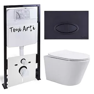 Комплект 6 в 1 Toni Arti Forli TA-01+TA-1905+TA-0054 с кнопкой Freto черный глянцевый Комплект 6 в 1 Toni Arti Forli TA-01+TA-1905+TA-0054 с кнопкой Freto черный глянцевый, 1