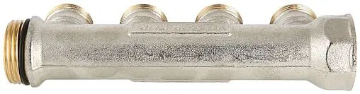 Коллектор распределительный проходной 4 отвода 1&quot;в/н x ¾&quot;ек Valtec VTc.500.NE.060504