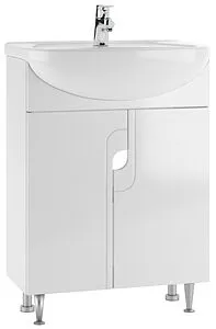 Тумба-умывальник напольная Айсберг Лилия 60 белый DA2003T+4620008192772, 1