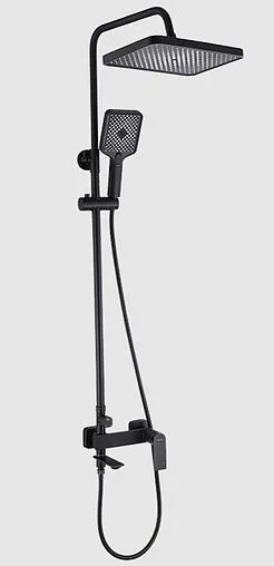 Душевая система со смесителем для ванны Osgard Fendi Black чёрный матовый 68050 Душевая система со смесителем для ванны Osgard Fendi Black чёрный матовый 68050