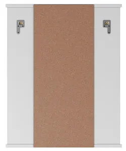 Шкаф-зеркало Айсберг Волна 2-55 L белый DA1038HZ, 4