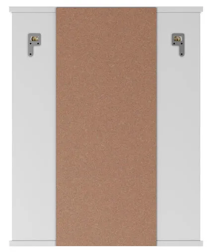 Шкаф-зеркало Айсберг Волна 2-55 L белый DA1038HZ