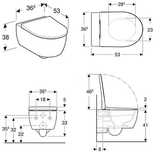 Комплект 5 в 1 Geberit iCon №2 500.300.01.I с кнопкой Sigma 30 115.883.01.1 белый глянцевый Комплект 5 в 1 Geberit iCon №2 500.300.01.I с кнопкой Sigma 30 115.883.01.1 белый глянцевый, 4