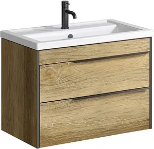 Тумба под умывальник подвесная Aqwella Fargo 80 дуб балтийский FRG0108DB Тумба под умывальник подвесная Aqwella Fargo 80 дуб балтийский FRG0108DB, 1