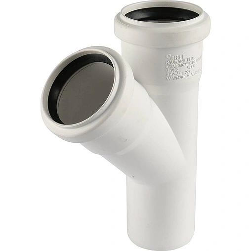 Тройник внутренний бесшумный D=50x50мм Угол 45° Rehau Raupiano Plus 11212341001