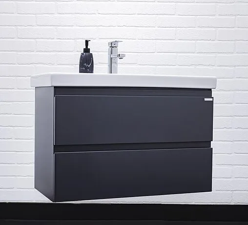 Тумба под умывальник подвесной Домино Graffo 80 графит DGr2101T