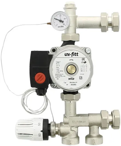 Узел насосно-смесительный с насосом Wilo Star RS 25/6-130 Uni-fitt Solomix Mini 474W1102