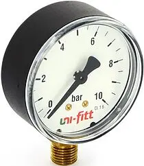 Манометр радиальный Uni-Fitt 63мм 10 бар ¼" 301P3030 Манометр радиальный Uni-Fitt 63мм 10 бар ¼" 301P3030