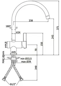 Смеситель для кухни Paffoni Rock хром RO180CR Смеситель для кухни Paffoni Rock хром RO180CR, 2
