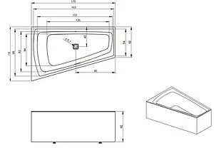 Ванна акриловая Riho STILL SMART ELITTE 170x110 R B101008005, 2