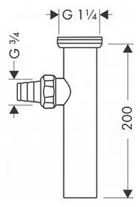 Вставка для сифона с адаптером для бытовой техники Hansgrohe 53997000 Вставка для сифона с адаптером для бытовой техники Hansgrohe 53997000, 2