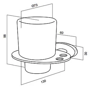 Стакан Am.Pm Awe хром A1534300 Стакан Am.Pm Awe хром A1534300, 2