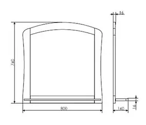 Зеркало Comforty Венеция 80 белый 00003130373CF, 2