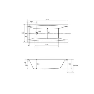 Ванна акриловая Cersanit Virgo 180x80 P-WP-VIRGO*180NL Ванна акриловая Cersanit Virgo 180x80 P-WP-VIRGO*180NL, 3