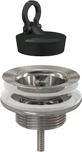 Выпуск для раковины с решеткой и пробкой AlcaPlast хром A439 Выпуск для раковины с решеткой и пробкой AlcaPlast хром A439, 1