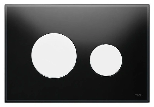 Клавиша смыва для унитаза TECEloop 9240654 кнопки/белый глянцевый, панель/стекло черный