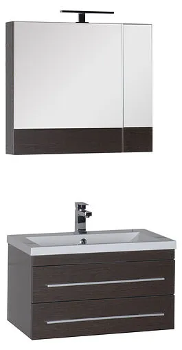 Шкаф-зеркало Aquanet Нота 75 L венге 00159109