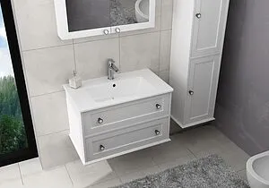 Шкаф-пенал подвесной Isvea Siento 38 белый 27SI3201065I Шкаф-пенал подвесной Isvea Siento 38 белый 27SI3201065I, 4