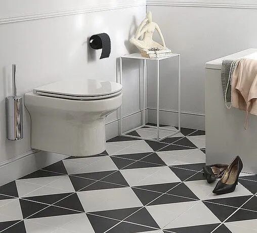 Комплект 6 в 1 Jacob Delafon Elite E21743RU-BL с кнопкой E36496-BL черный матовый