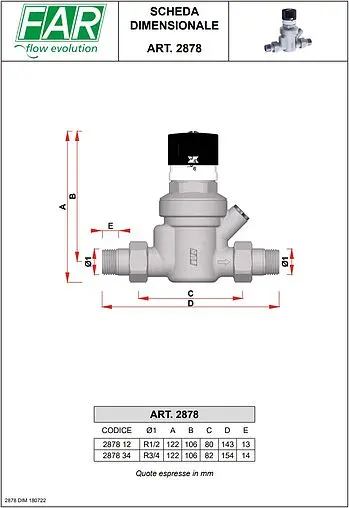 Редуктор давления мембранный ½&quot; Far FA 2878 12