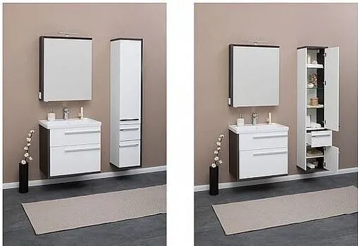 Шкаф-зеркало Aquanet Фостер 70 R белый/эвкалипт мистери 00202061