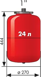 Расширительный бак Джилекс 24 В 6 бар 7724, 2