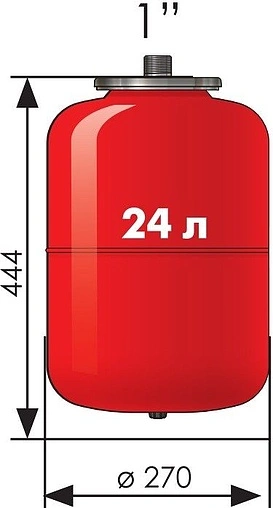 Расширительный бак Джилекс 24 В 6 бар 7724