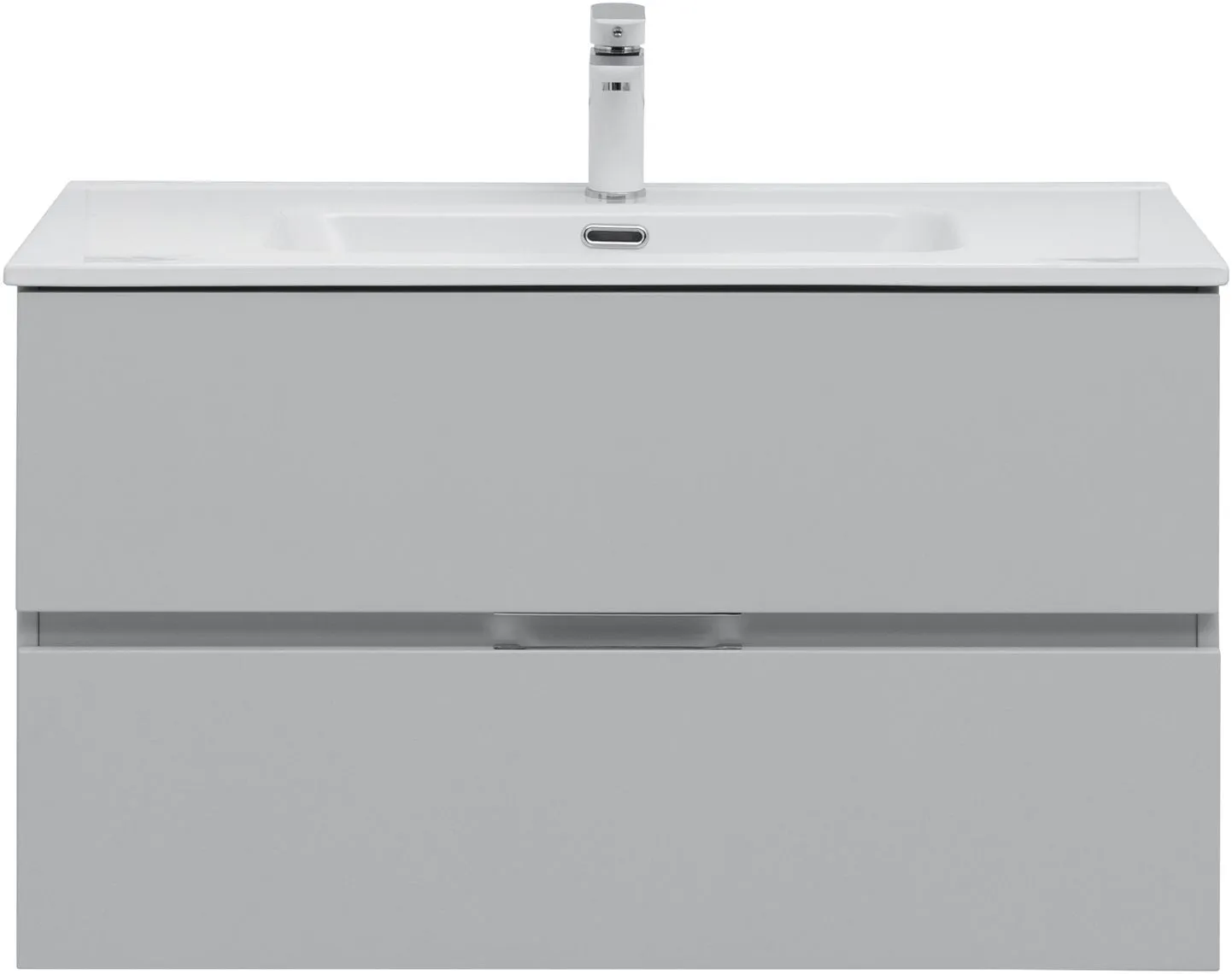 Тумба-умывальник подвесная Aquanet Алвита New 90 серый 00303922+00284029